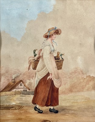 Lot 105 - A pair of Victorian watercolours.