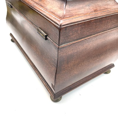 Lot 17 - A George III mahogany and crossbanded brass...
