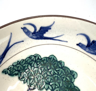 Lot 890 - An Alan Brough studio pottery dish, the centre...