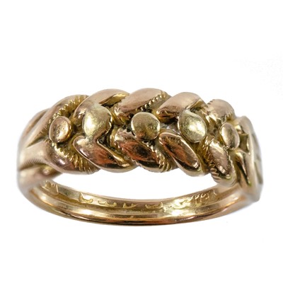 Lot 197 - A high purity gold plaited ring.