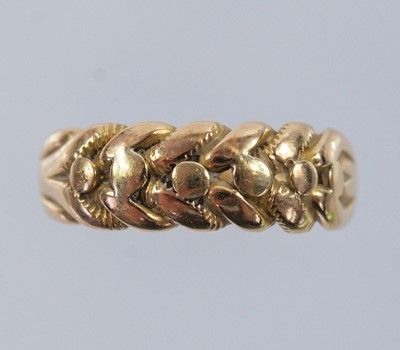 Lot 197 - A high purity gold plaited ring.