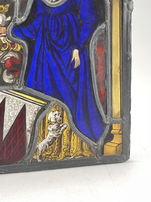 Lot 227 - A stained glass panel, 17th/18th century,...