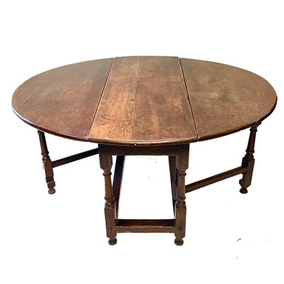 Lot 135 - An oak gateleg dining table, late 17th/early 18th century