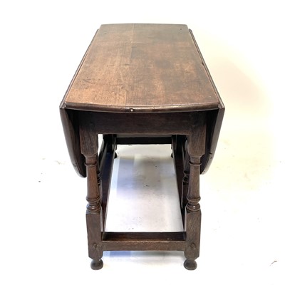 Lot 135 - An oak gateleg dining table, late 17th/early 18th century