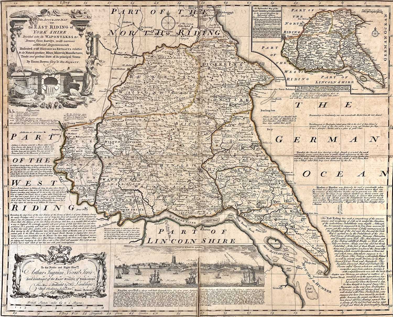 Lot 418 - Georgian map of the East Riding of Yorkshire