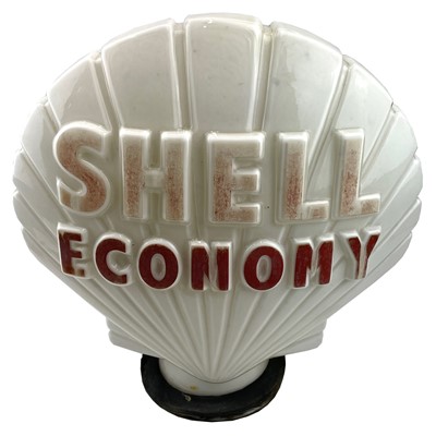 Lot 15 - A Shell Economy glass petrol pump globe,...