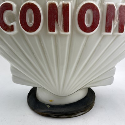 Lot 15 - A Shell Economy glass petrol pump globe,...
