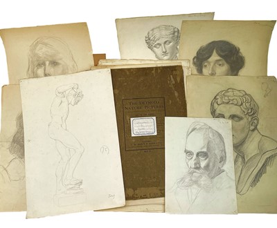 Lot 173 - A portfolio of drawings, paintings and prints