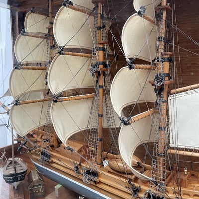 Lot 83 - A model of the three masted sailing ship...