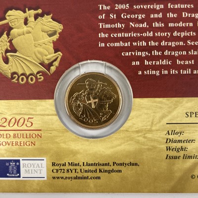 Lot 138 - Great Britain 2005 Timothy Noad Gold Sovereign.