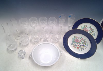 Lot 24 - A selection of Cut Glass and Ceramics. Plates...