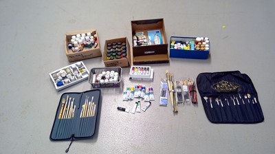 Lot 31 - ARTIST Materials including Paints and Brushes