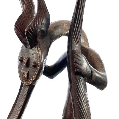 Lot 107 - A Kple-Kple Goli Mask, with elaborate horns,...
