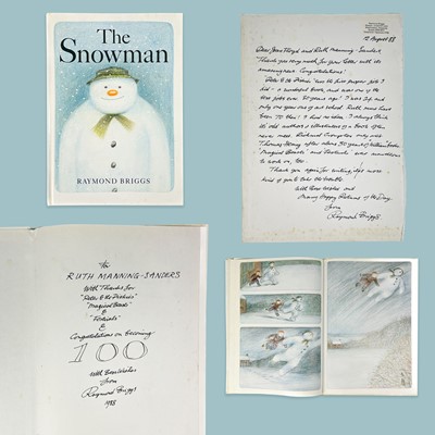 Lot 400 - Signed and inscribed 'The Snowman' by Raymond Briggs.