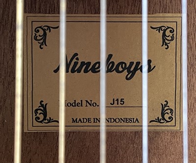 Lot 89 - A 'Nineboys' J15 electro acoustic guitar.