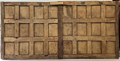 Lot 109 - Two large sections of oak room panelling, 18th century.