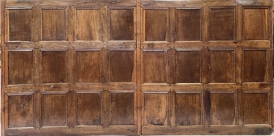 Lot 109 - Two large sections of oak room panelling, 18th century.