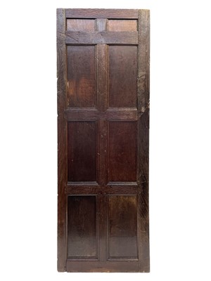 Lot 110 - A section of rectangular oak panelling, late 17th/early 18th century.