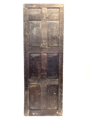 Lot 110 - A section of rectangular oak panelling, late 17th/early 18th century.