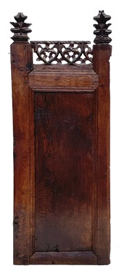 Lot 111 - Three sections of oak panelling, 17th century.