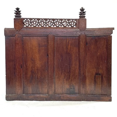 Lot 111 - Three sections of oak panelling, 17th century.