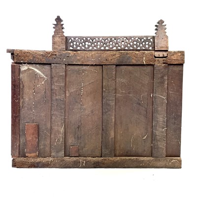 Lot 111 - Three sections of oak panelling, 17th century.