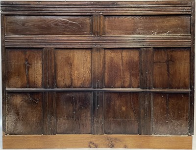 Lot 112 - Four sections of oak panelling, 18th century.