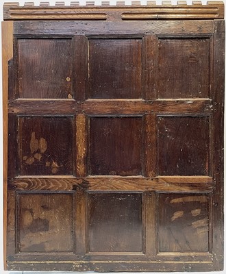 Lot 112 - Four sections of oak panelling, 18th century.