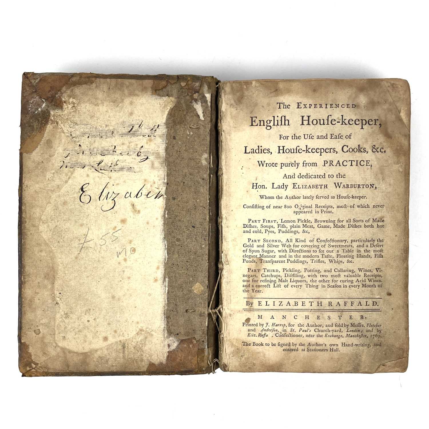 Lot 241 - ELIZABETH RAFFALD. 'The experienced English house-keeper...'