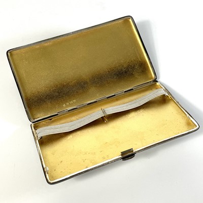 Lot 39 - A George V silver double section cigarette case.