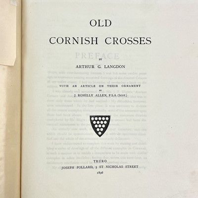 Lot 73 - ARTHUR G. LANGDON. 'Old Cornish Crosses'.