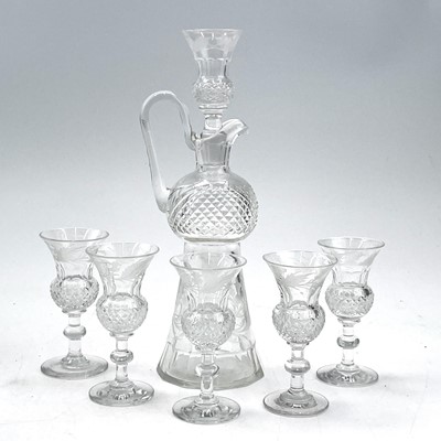 Lot 920 - An Edinburgh crystal cut glass tot set,...