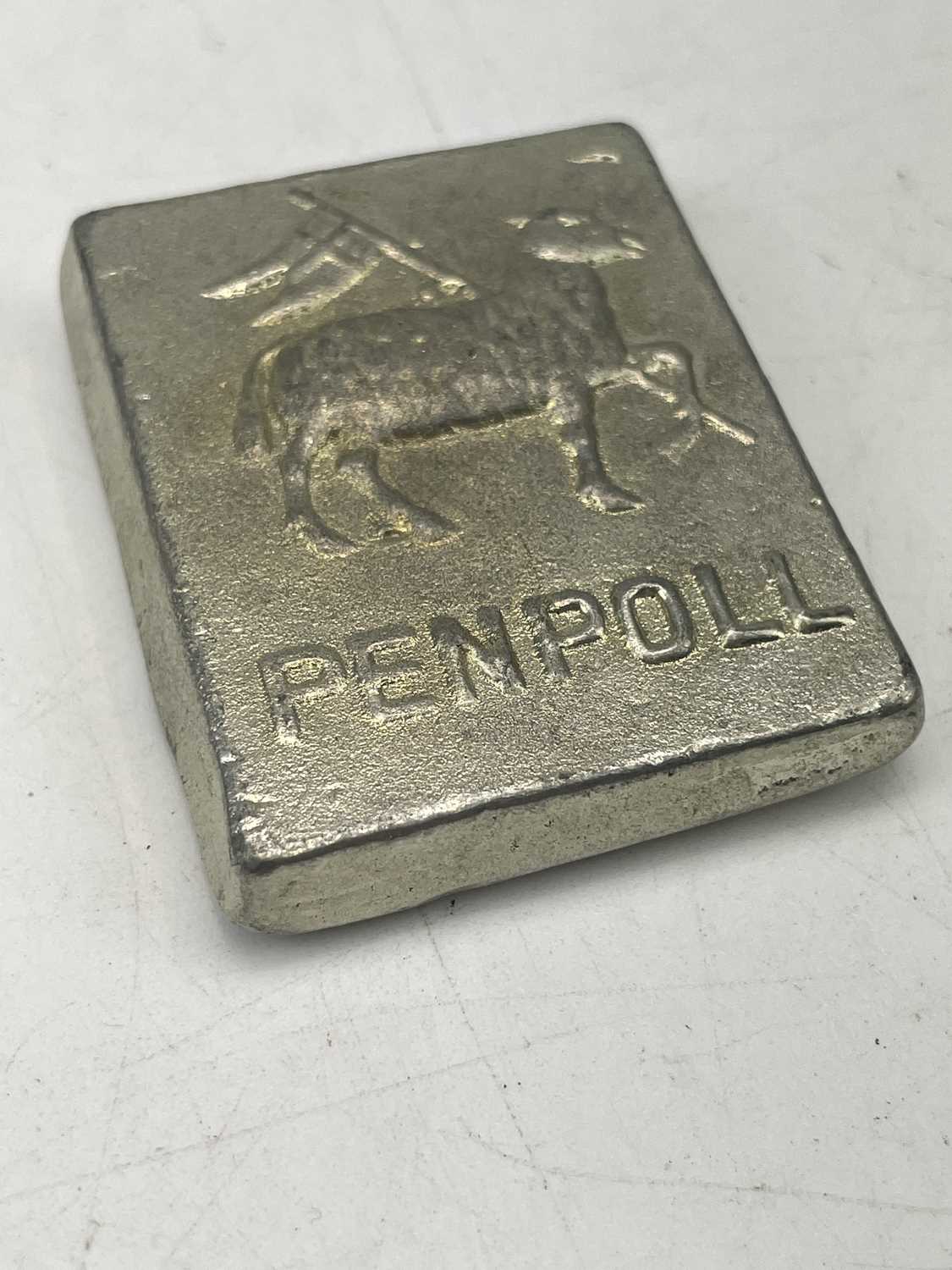 Lot 179 A Penpoll copy Cornish tin ingot, 5 x 4cm.