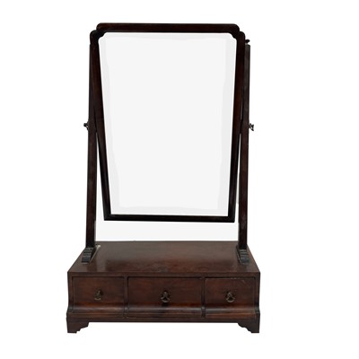 Lot 1846 - An early George III walnut toilet mirror, with...