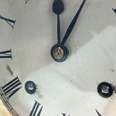 Lot 1713 - A mahogany and inlaid lancet shape mantel...