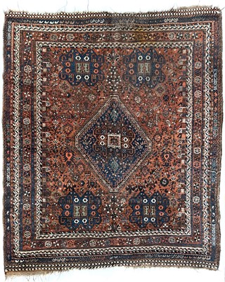 Lot 1236 - A Shiraz rug, South West Persia, circa 1900