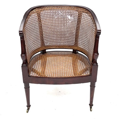 Lot 1909 - A Regency mahogany Bergere armchair.