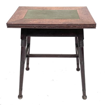 Lot 1870 - An Arts and Crafts oak card or games table, in...