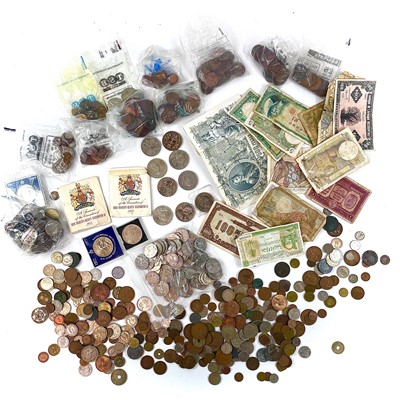 Lot 234 - G.B. & Foreign Coins Plus World Bank Notes & Quantity of General World Coins.