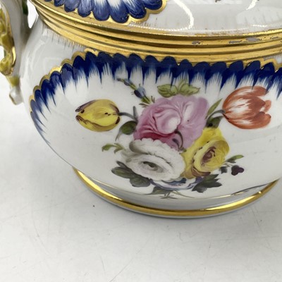 Lot 901 - A Sevres? soft paste porcelain ecuelle and...