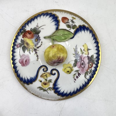 Lot 901 - A Sevres? soft paste porcelain ecuelle and...