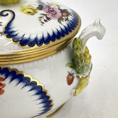 Lot 901 - A Sevres? soft paste porcelain ecuelle and...