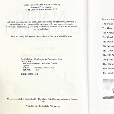 Lot 798 - The Magic Ointment and Other Cornish Legends