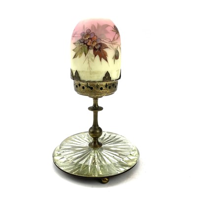 Lot 897 - A Webbs Queens Burmese ware night light, with...