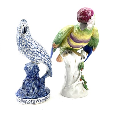 Lot 899 - A Naples porcelain figure of a parrot, circa...