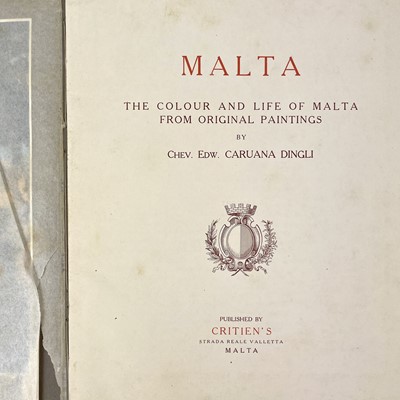 Lot 392 - Edward Caruana Dingli. 'Malta: The Colour and Life of Malta from Original Paintings'.