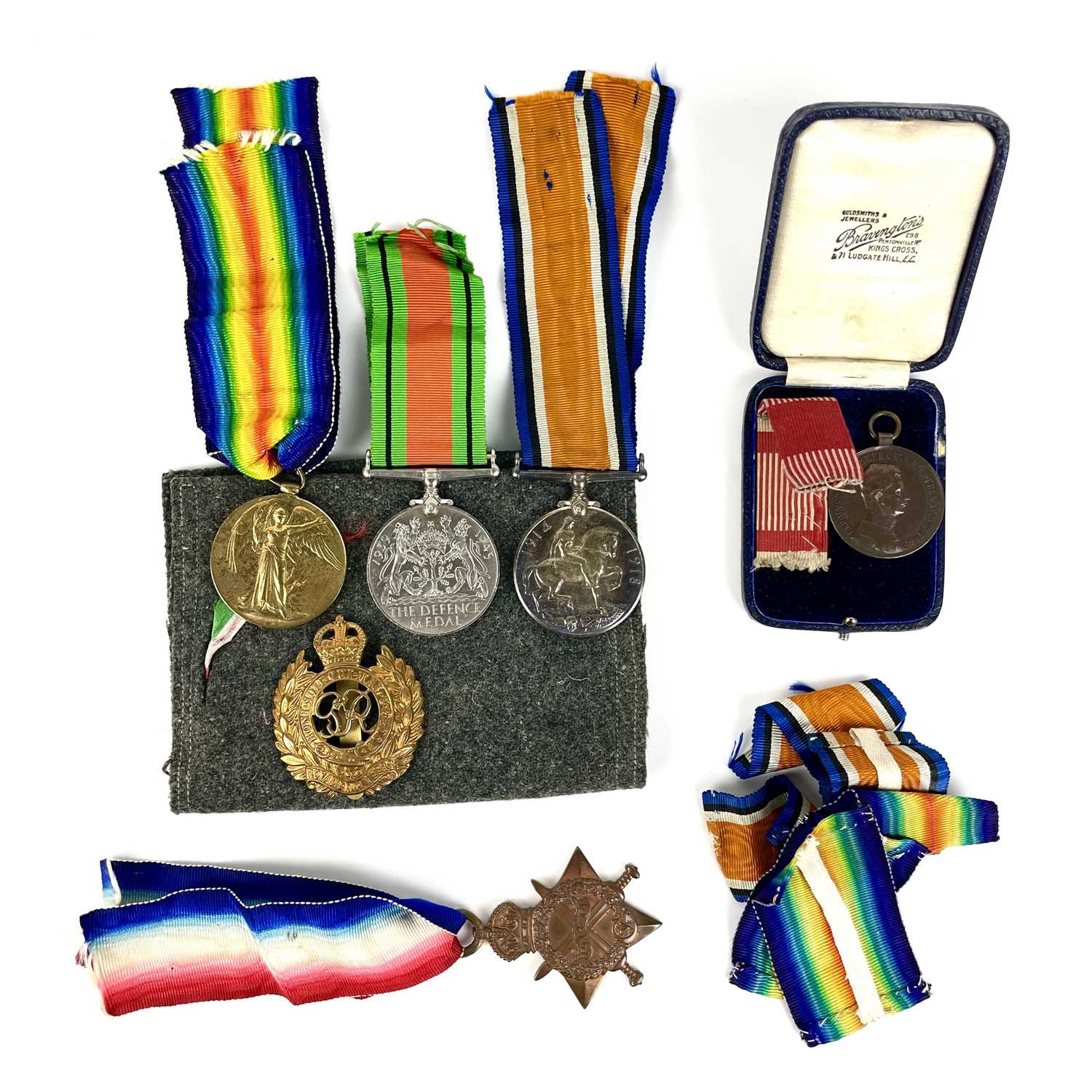 Lot 305 - World War One Medal Trio Plus 2nd World War Defence Medal and An Austrian World War One Medal.