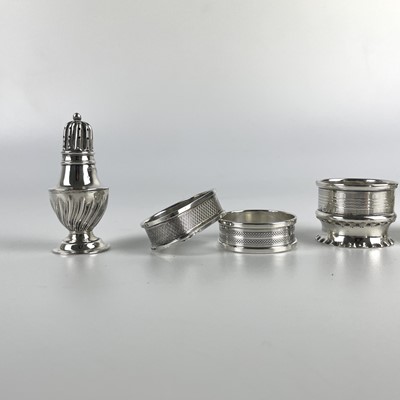 Lot 239 - A collection of small silver items.