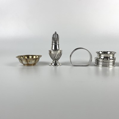 Lot 239 - A collection of small silver items.