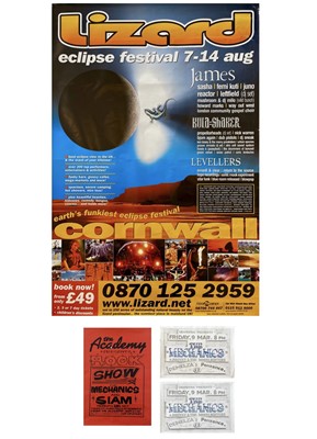 Lot 97 - LOCAL INTEREST; Four concert posters including The Lizard Eclipse Festival 1999 poster.